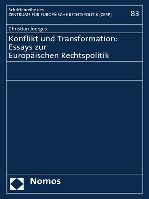 cover image of Konflikt und Transformation